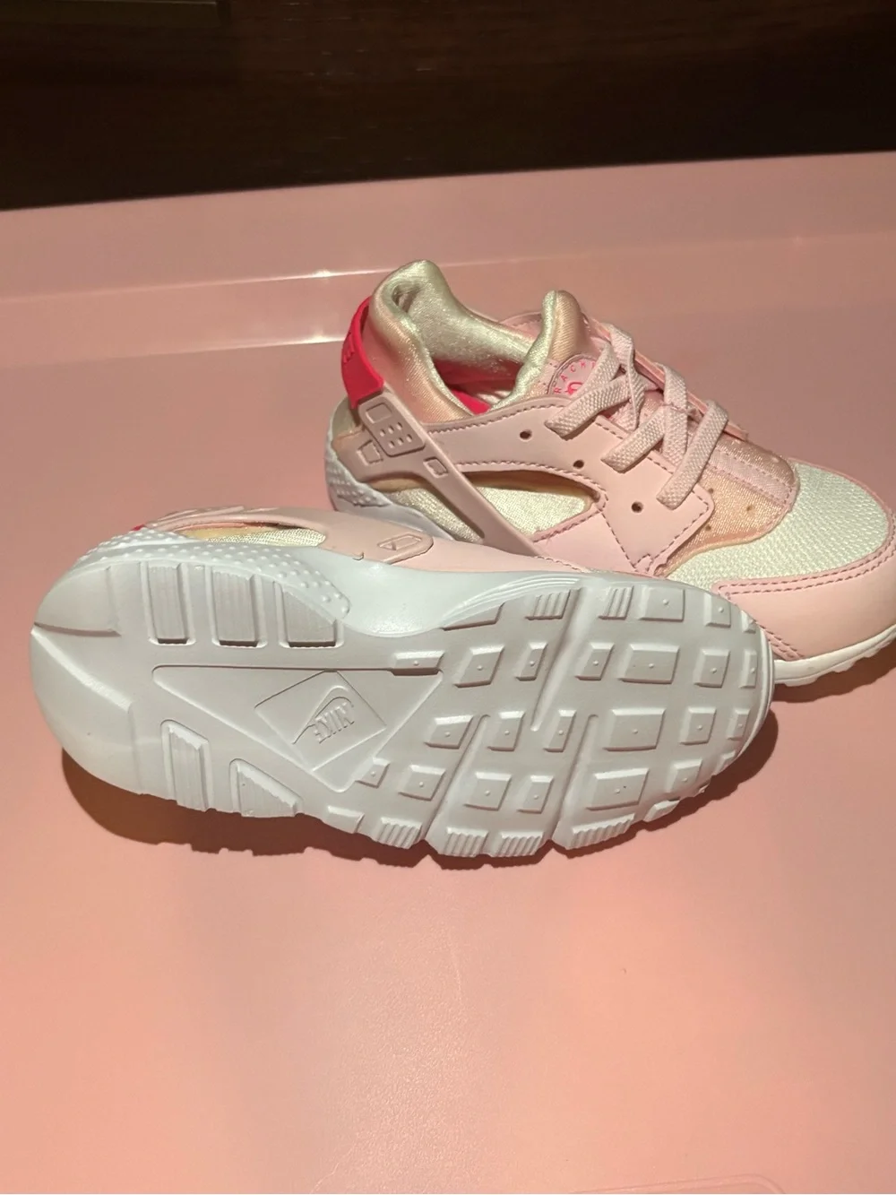 Nike Kids Light Pink, Hot Pink & White Athletic Sneakers